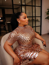 Load image into Gallery viewer, Scale Sequin Bodysuit Dress
