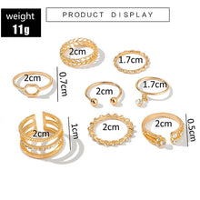 Load image into Gallery viewer, 8pcs/sets Rings Sets FancySticated