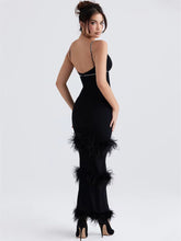 Load image into Gallery viewer, Anna Feather Maxi Dress FancySticated