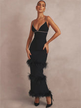 Load image into Gallery viewer, Anna Feather Maxi Dress FancySticated