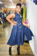 Load image into Gallery viewer, Ariana Denim Maxi Dress FancySticated