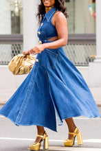 Load image into Gallery viewer, Ariana Denim Maxi Dress FancySticated
