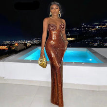 Load image into Gallery viewer, Bailey Elegant Sequin Maxi Dress FancySticated