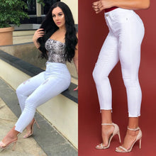 Load image into Gallery viewer, Bella High Rise Jeans- White FancySticated