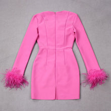 Load image into Gallery viewer, Brenda Feather Bandage Mini Dress FancySticated
