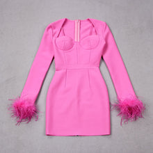 Load image into Gallery viewer, Brenda Feather Bandage Mini Dress FancySticated