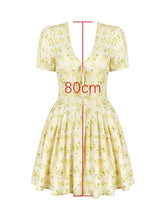 Load image into Gallery viewer, Deep-V Flower Fluffy Dress FancySticated