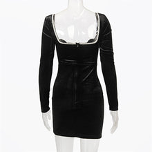 Load image into Gallery viewer, Diamante Crystal Velvet Dress FancySticated