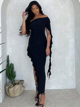 Load image into Gallery viewer, Dubai Nights Ruffles Maxi Dress FancySticated