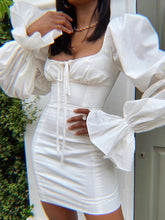 Load image into Gallery viewer, Elegant Puff Sleeve Fav Mini Dress FancySticated