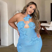 Load image into Gallery viewer, Floralle Crochet Knit Maxi Dress FancySticated