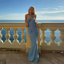 Load image into Gallery viewer, Floralle Crochet Knit Maxi Dress FancySticated