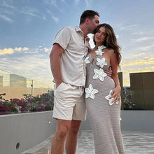 Load image into Gallery viewer, Floralle Crochet Knit Maxi Dress FancySticated