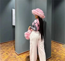 Load image into Gallery viewer, Fur Bucket Hat x Fur Bag Set FancySticated