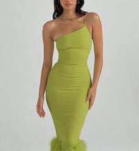 Load image into Gallery viewer, Giselle Feather Midi Fav Dress FancySticated