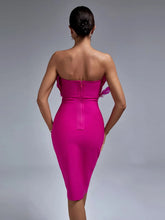 Load image into Gallery viewer, Joyce Feather Bandage Dress FancySticated