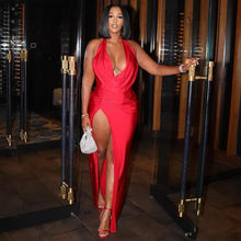 Load image into Gallery viewer, Kattie Ruched Maxi Dress FancySticated