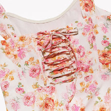 Load image into Gallery viewer, Lace Up Floral Corset Midi Dress FancySticated