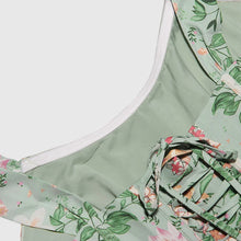 Load image into Gallery viewer, Lace Up Floral Corset Midi Dress FancySticated