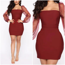 Load image into Gallery viewer, Linda Mini Dress - Wine FancySticated