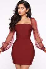 Load image into Gallery viewer, Linda Mini Dress - Wine FancySticated