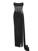 Load image into Gallery viewer, Love Off-Shoulder Velvet Maxi Dress FancySticated