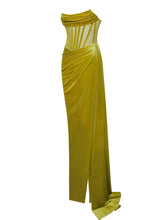 Load image into Gallery viewer, Love Off-Shoulder Velvet Maxi Dress FancySticated