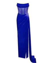 Load image into Gallery viewer, Love Off-Shoulder Velvet Maxi Dress FancySticated