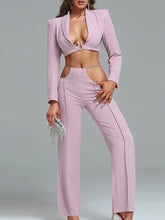Load image into Gallery viewer, Love Yourself Crop Blazer Set FancySticated
