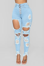 Load image into Gallery viewer, Luxe High Waist Jeans- Blue FancySticated