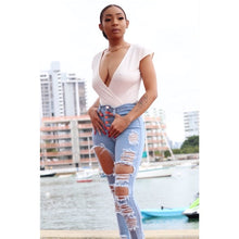 Load image into Gallery viewer, Luxe High Waist Jeans- Blue FancySticated