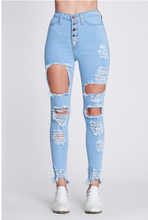 Load image into Gallery viewer, Luxe High Waist Jeans- Blue FancySticated