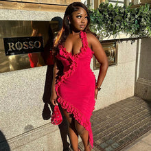 Load image into Gallery viewer, Monika Ruffle Mesh Mini Dress FancySticated