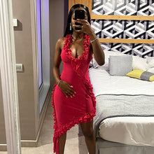 Load image into Gallery viewer, Monika Ruffle Mesh Mini Dress FancySticated