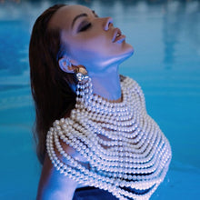 Load image into Gallery viewer, Pearl Bustier Beaded Crop Top FancySticated