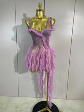 Load image into Gallery viewer, Leila Mesh Ruffled Mini Dress