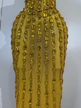 Load image into Gallery viewer, Golden Mesh Maxi Dress