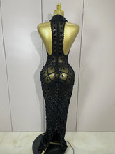 Load image into Gallery viewer, Luxe Chandelier Mesh Maxi Dress