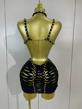 Load image into Gallery viewer, Kayda Luxe Mini Dress- Black