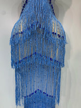 Load image into Gallery viewer, Charline Rhinestone Fringe Maxi Dress