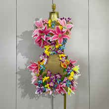 Load image into Gallery viewer, Flowers Mesh Mini Dress