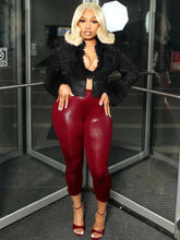 Load image into Gallery viewer, Leather Capri Pants Set