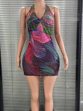 Load image into Gallery viewer, Opulent Crystal Mini Dress