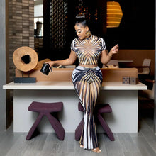 Load image into Gallery viewer, Loanda Sheer Mesh Flare Pants Set