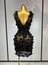 Load image into Gallery viewer, Flower Pearls Mini Dress