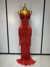 Load image into Gallery viewer, Shine Bright Rhinestone Maxi Dress