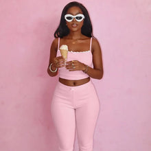 Load image into Gallery viewer, Barbie Pink Knit Pants Set