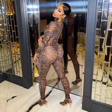 Load image into Gallery viewer, Wild Nights Leopard Mesh Pants Set