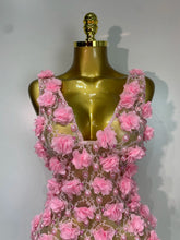 Load image into Gallery viewer, Flower Pearls Mini Dress