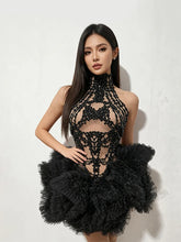 Load image into Gallery viewer, Cocktail Feather Mini Dress